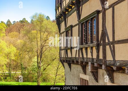 Impressionen vom Dorf und der Schloss- und Klosteranlage von Bebenhausen bei Tübingen, Baden-Württemberg, Deutschland. Stockfoto