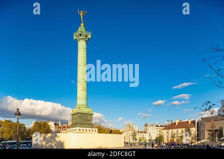 Frankreich, Paris, Place de la Bastille, die Julisäule Stockfoto