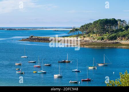 Frankreich, Finistere, Abers Country, Legendes Coast, Aber Benoit Stockfoto