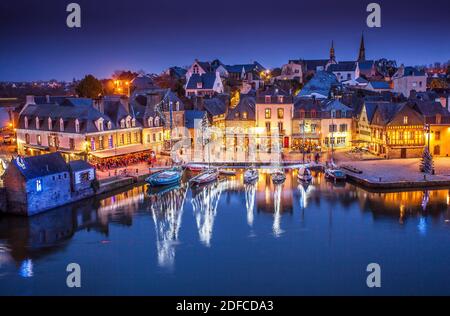 Frankreich, Morbihan (56), Golfe du Morbihan, Auray, le Port de Saint Goustan Stockfoto