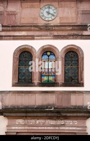 Frankreich, Haut Rhin, Colmar, Rue de la Cigogne, Synagoge aus dem 19. Jahrhundert Stockfoto