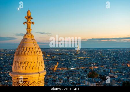 Frankreich, Paris, Montmartre Hügel, Blick vom Dom der Sacre Coeur Stockfoto