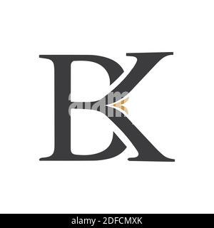 Anfangsbuchstabe bk-Logo oder kb-Logo-Vektor-Design-Vorlage Stock Vektor