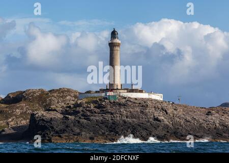 Ardnamurchan Leuchtturm vom Meer aus gesehen Stockfoto