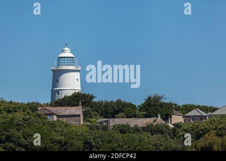 St. Agnes Llighthouse Stockfoto