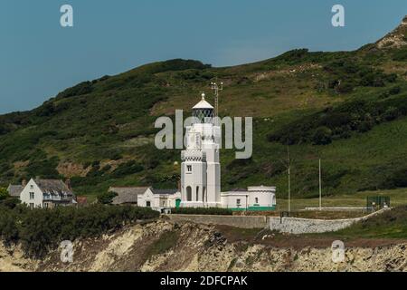 St. Catherine's Lighthouse auf Isle of Wight Stockfoto