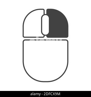 Klicken Sie mit der rechten Maustaste auf das Umrisssymbol Stock Vektor