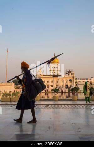 Indien, Delhi, New Delhi, Gurdwara Bangla Sahib, Sikh Tempel Stockfoto