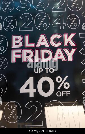 Black Friday Verkauf Werbung, USA Stockfoto