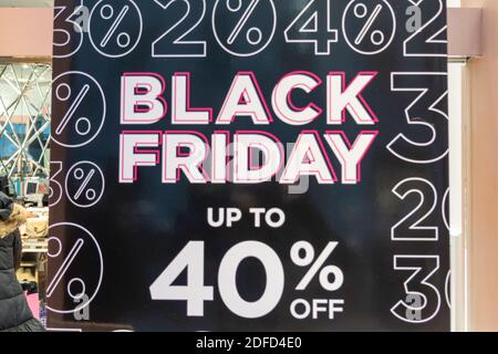 Black Friday Verkauf Werbung, USA Stockfoto