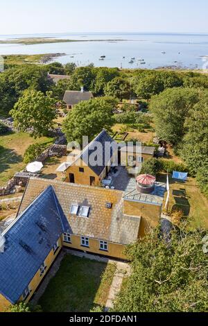 Blick von hirsholmene Leuchtturm; Hirsholmene, Dänemark Stockfoto