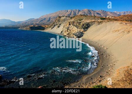 RETHYMNO, KRETA, GRIECHENLAND. Agios Pavlos Strand an der Südküste der Insel. Stockfoto