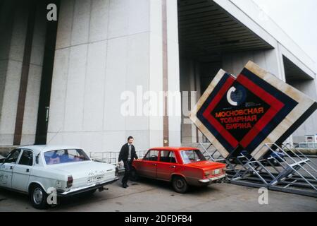 Börse, Moskau, CEI, ehemalige UdSSR, 1991 Stockfoto