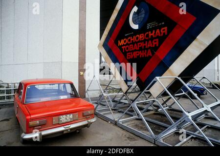 Börse, Moskau, CEI, ehemalige UdSSR, 1991 Stockfoto
