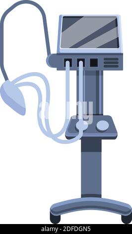 Symbol für medizinisches Gerät des Beatmungsgeräts. Cartoon des medizinischen Beatmungsgerätes Vektorsymbol für Webdesign isoliert auf weißem Hintergrund Stock Vektor