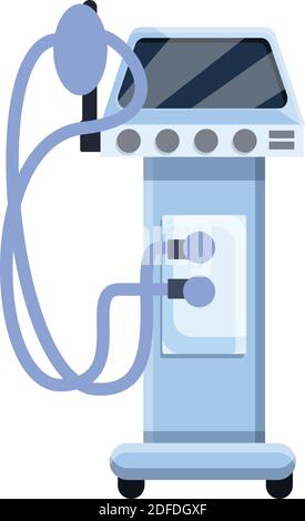 Symbol für Beatmungsgerät für medizinische Geräte. Cartoon des Beatmungsgerätes Vektor-Symbol für Web-Design isoliert auf weißem Hintergrund Stock Vektor
