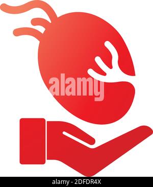 Design-Vorlage für das Logo von Heart Care Stock Vektor
