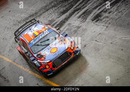 11 NEUVILLE Thierry (Bel), GILSOUL Nicolas (Bel), Hyundai i20 Coupe WRC, Hyundai Shell Mobis WRT, Aktion während der ACI Rally Monza 2020, 7. Lauf der FIA WRC Meisterschaft 2020 vom 3. Bis 8. Dezember 2020 in Monza, Brianza in Italien - Foto GrÃ©Gory Lenormand / DPPI / LM Stockfoto