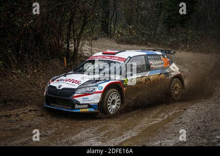 26 Kajetan KAJETANOWICZ (pol), Maciej SZCZEPANIAK (pol), SKODA FabiaWRC 3, Aktion während der ACI Rallye Monza 2020, 7. Lauf der FIA WRC Meisterschaft 2020 vom 3. Bis 8. Dezember 2020 in Monza, Brianza in Italien - Foto Francois Flamand / DPPI / LM Stockfoto