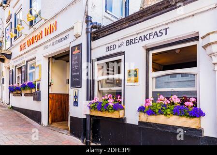 Wachhaus Lane, das Union Inn. Cowes, Isle of Wight, England, Vereinigtes Königreich, Europa Stockfoto