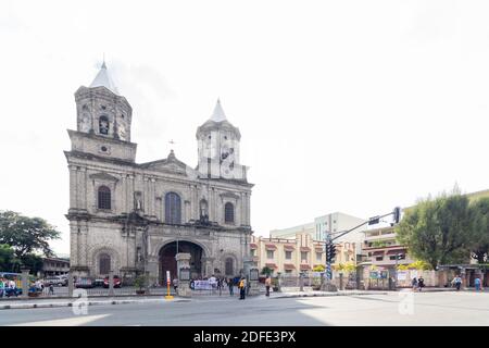 Die heilige Rosario Pfarrkirche in Angeles, Pampanga, Philippinen Stockfoto