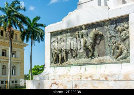 Detail im Jose Miguel Gomez Denkmal in Santa Clara, Kuba Stockfoto