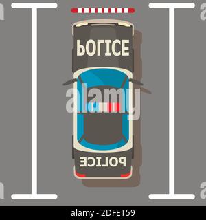 Symbol für Polizeiauto. Isometrische Illustration der Polizei Auto Vektor-Symbol für Web Stock Vektor