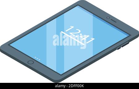 Symbol für die Tablet-Reparatur-Entwicklung. Isometrische Tablet Reparatur development Vektor-Symbol für Web-Design auf weißem Hintergrund isoliert Stock Vektor