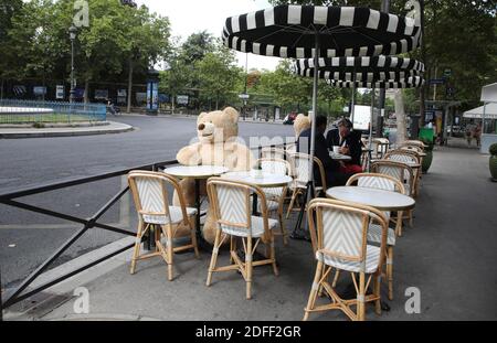 Atmosphäre in den Straßen von Paris in Saint Germain des Pres, die Brasserie Le Choupinet in der Nähe des jardin du Luxembourg, in Paris, Frankreich, am 20. Juli 2020. Foto von Denis Guignebourg/ABACAPRESS.COM Stockfoto