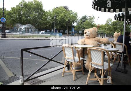 Atmosphäre in den Straßen von Paris in Saint Germain des Pres, die Brasserie Le Choupinet in der Nähe des jardin du Luxembourg, in Paris, Frankreich, am 20. Juli 2020. Foto von Denis Guignebourg/ABACAPRESS.COM Stockfoto