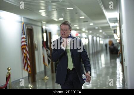 Der Senator der Vereinigten Staaten, David Perdue (Republikaner von Georgien), kommt in die Anhörung des US-Senatsausschusses für Außenbeziehungen, wo US-Außenminister Mike Pompeo am Donnerstag, den 30. Juli 2020, auf dem Capitol Hill in Washington D.C. Aussagen wird. Foto von Stefani Reynolds/CNP/ABACAPRESS.COM Stockfoto