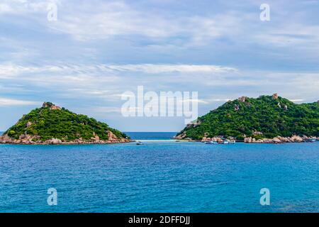 Die schönsten Strände. Koh Nang Yuan Beach in der Nähe von Koh Tao Koh in Thailand Surat Thani. Stockfoto