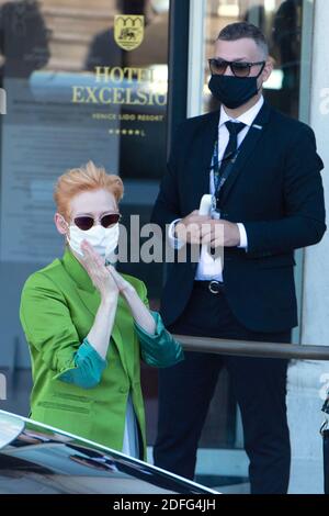 Tilda Swinton kommt am 03. September 2020 zum 77. Filmfestival Venedig im Excelsior in Venedig, Italien. Foto von Aurore Marechal/ABACAPRESS.COM Stockfoto
