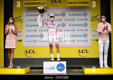 Handout. Benoit COSNEFROY (AG2R LA MONDIALE) nach der 8. Etappe der Tour de France 2020, Cazeres-sur-Garonne / Loudenvielle in Frankreich am 5. September 2020. Foto von Pauline Ballet/ASO via ABACAPRESS.COM Stockfoto