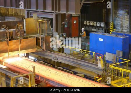 Ein Überblick über das Stahlproduktionswerk von Arcelor Mittal während des Besuchs des französischen Junioren-Industrieministers am 10. September 2020 in Grande-Synthe, Nordfrankreich. Foto von Sylvain Lefevre/ABACAPRESS.COM Stockfoto