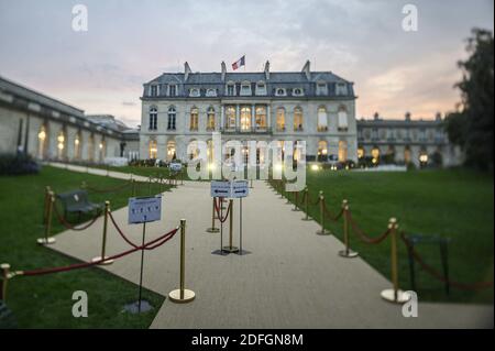 Garten des elysee-Palastes während der Europäischen Tage des Erbes ( Journées Europeennes du Patrimoine ) im Elysee-Palast in Paris, am 19. September 2020. Foto von Eliot Blondt/ABACAPRESS.COM Stockfoto