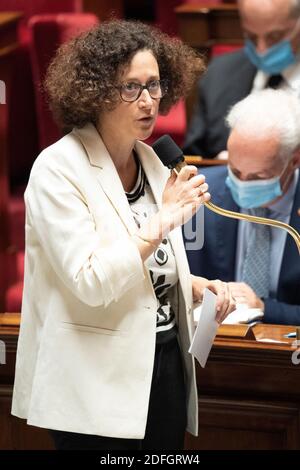 Die französische Wohnungsministerin Emmanuelle Wargon nimmt an einer Fragestunde an die Regierung an der französischen Nationalversammlung am 22. September 2020 in Paris, Frankreich, Teil. Foto von David Niviere/ABACAPRESS.COM Stockfoto