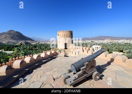 Das schöne Nakhal Fort in Oman. Stockfoto