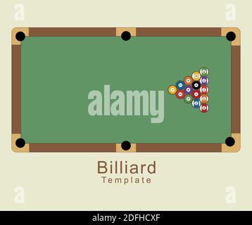 Billard Hintergrund Design Stock Vektor