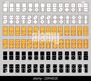 domino Karte Design Kollektion Stock Vektor