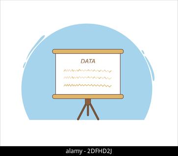 Symboldesign der Datenanalyseplatine Stock Vektor