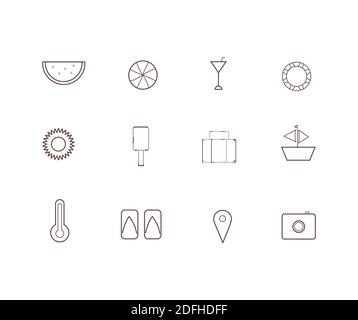 Kollektion von Holiday Icon Designs Stock Vektor