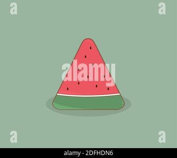 Wassermelone-Icon-Design Stock Vektor
