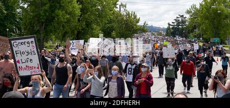 Schwarze Leben Materie märz in Eugene, OR Stockfoto