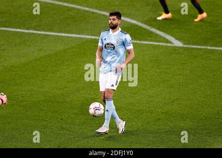 Bilbao, Spanien. Dezember 2020. Nestor Araujo (Celta) Fußball: Spanisches Spiel 'La Liga Santander' zwischen Athletic Club de Bilbao 0-2 RC Celta de Vigo im Estadio San Mames in Bilbao, Spanien. Quelle: Mutsu Kawamori/AFLO/Alamy Live News Stockfoto