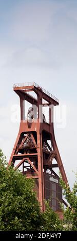 Headframe, Essen, Ruhrgebiet, Nordrhein-Westfalen, Deutschland, Europa Stockfoto