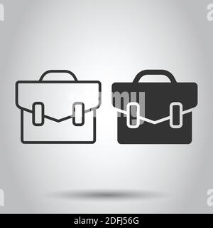 Slip Case Symbol in flacher Form. Vektorgrafiken von Businessman Bag auf weißem isoliertem Hintergrund. Portfolio Business-Konzept. Stock Vektor