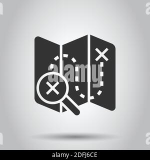 Karte pin Symbol im flachen Stil. gps-Navigation vektor Illustration auf weißem Hintergrund isoliert. Position Business Konzept finden. Stock Vektor