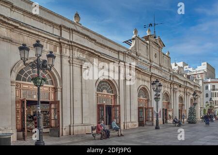 Zentraler Markt der Mitte des 20. Jahrhunderts in der Stadt Castellón de la Plana in der Valencianischen Gemeinschaft, Spanien, Europa Stockfoto