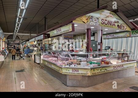 Zentraler Markt der Mitte des 20. Jahrhunderts in der Stadt Castellón de la Plana in der Valencianischen Gemeinschaft, Spanien, Europa Stockfoto